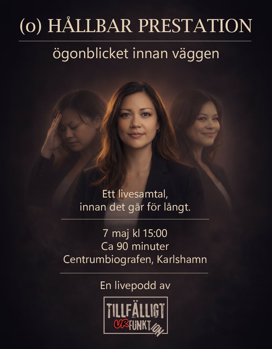 Poster: Livepodd: (o) Hållbar prestation – ögonblicket innan väggen
